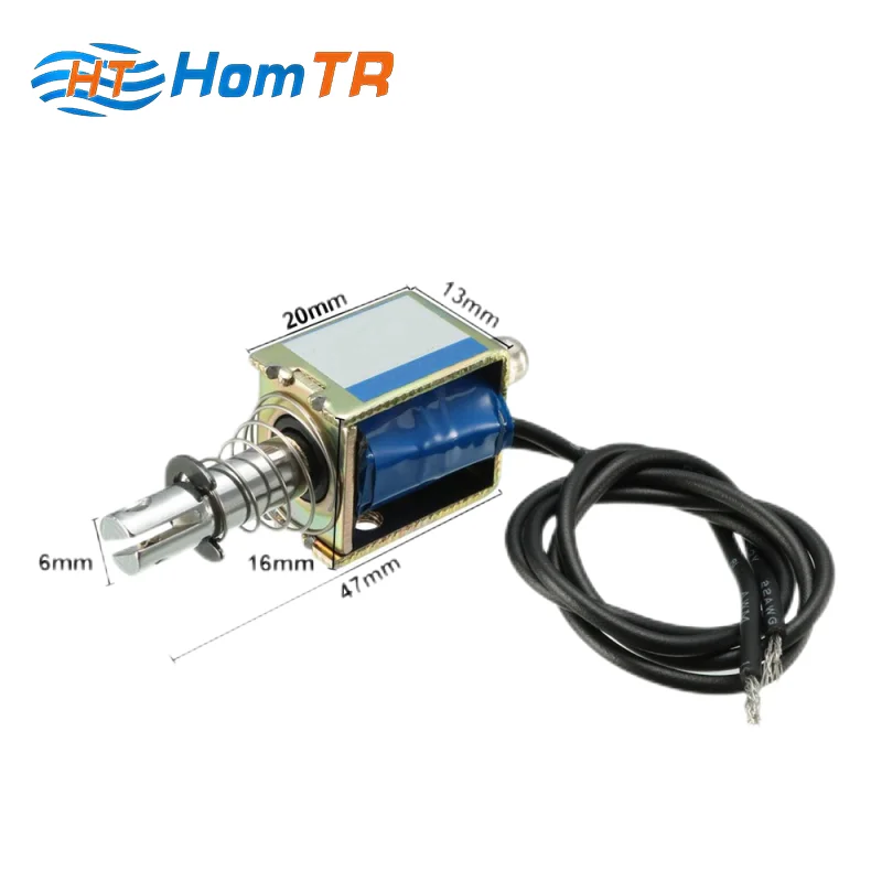 HomTR DC12V Push pull Type DC Solenoid Open Frame Solenoids Cabinet Sensor Vending Machine