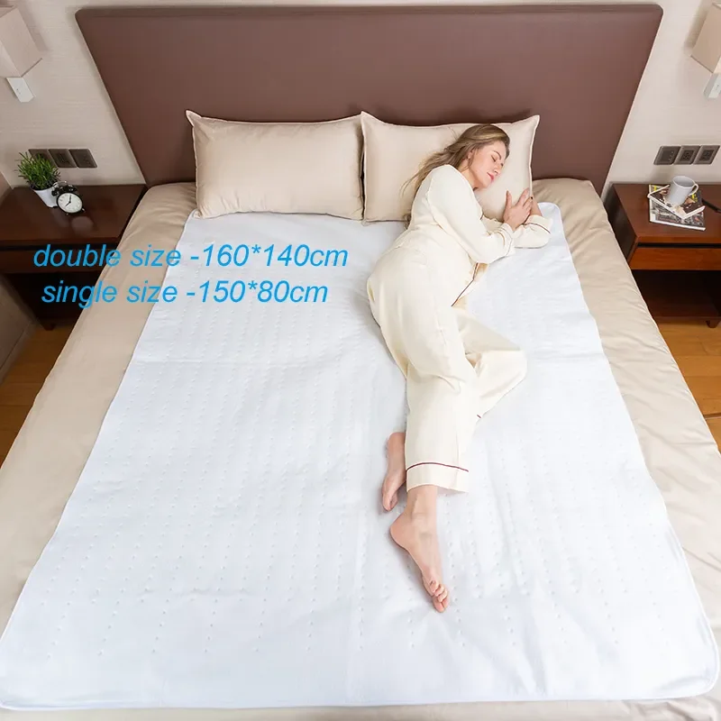 Thermal Underbed Electric Blanket Bed Warmer Blanket With Soft Fleece Machine washable For Winter Use