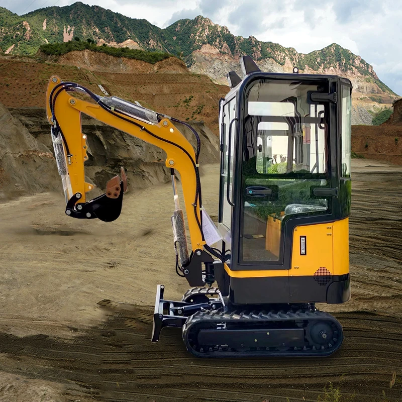 KUBOTA Huade 0.8T Home Use Wheel Excavator Laidong EPA Engine Eaton Hydraulic Cylinder Gearbox Pump Bearing PLC Operated Eaton