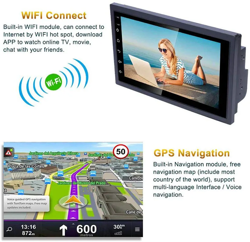 
android reverse camera rear view with video radio mirrorring BT navigation Car player For Volkswagen VW santana 