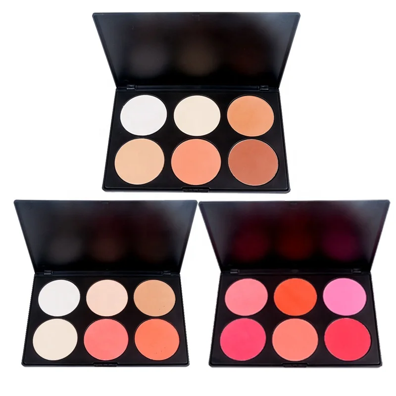 Professional Pressed Powder Blush Palette Private Label Highligter Contour Palette Custom Long Lasting Blusher Cosmetics