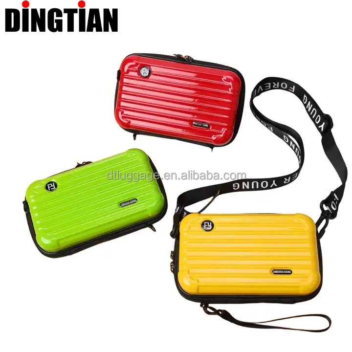 Luggage Mini Cosmetic Case Women Beauty Makeup Hard Shell Storage Bag Organizer Travel Case Carrying Suitcase
