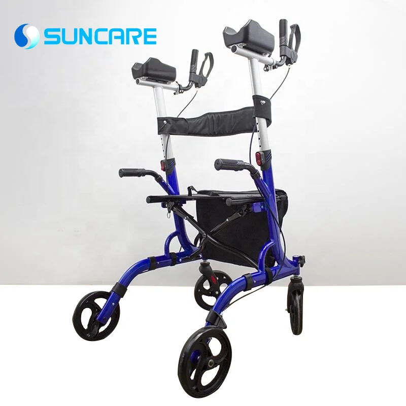 SC5037B-B Upright Stand Up Folding Rollator Walker with Seat For Disabled Walker Rollator