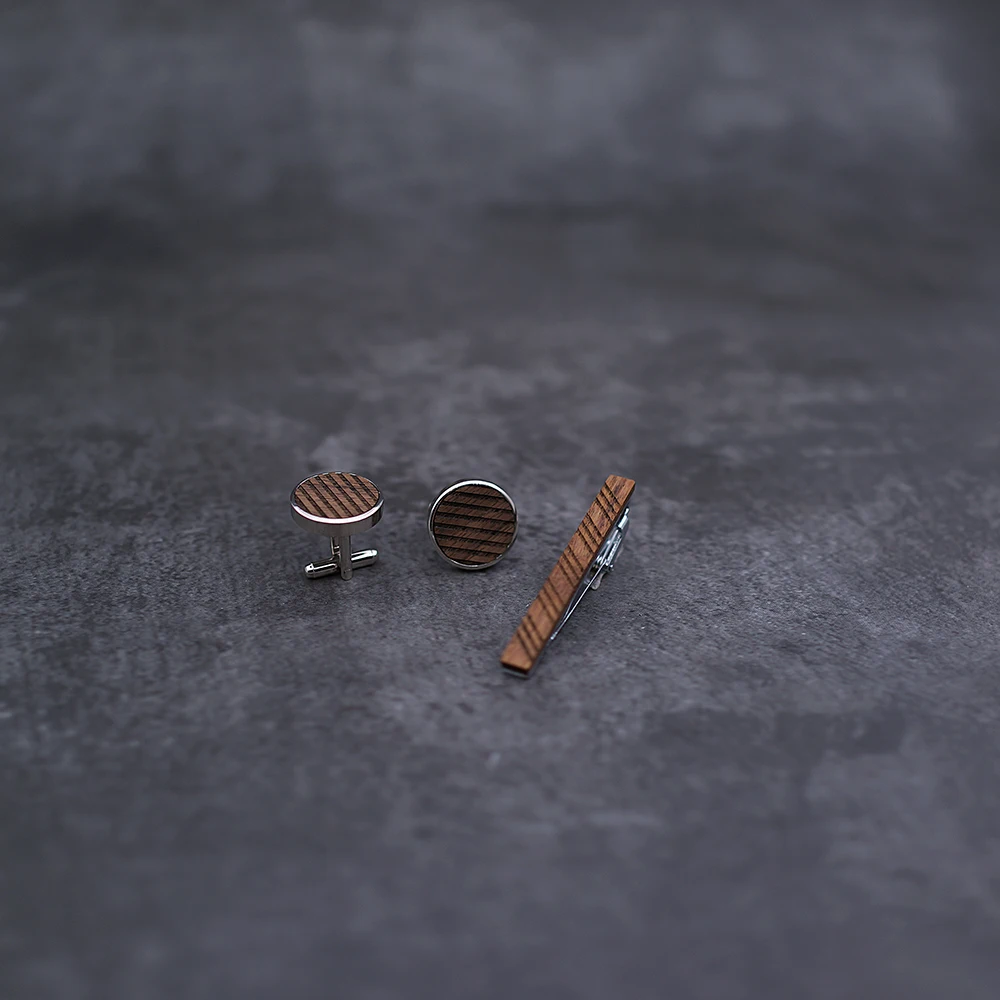 Деревянные Запонки, зажимы для галстука для мужчин, французские деловые манжеты, французские манжеты, деревянные зажимы для галстука под заказ