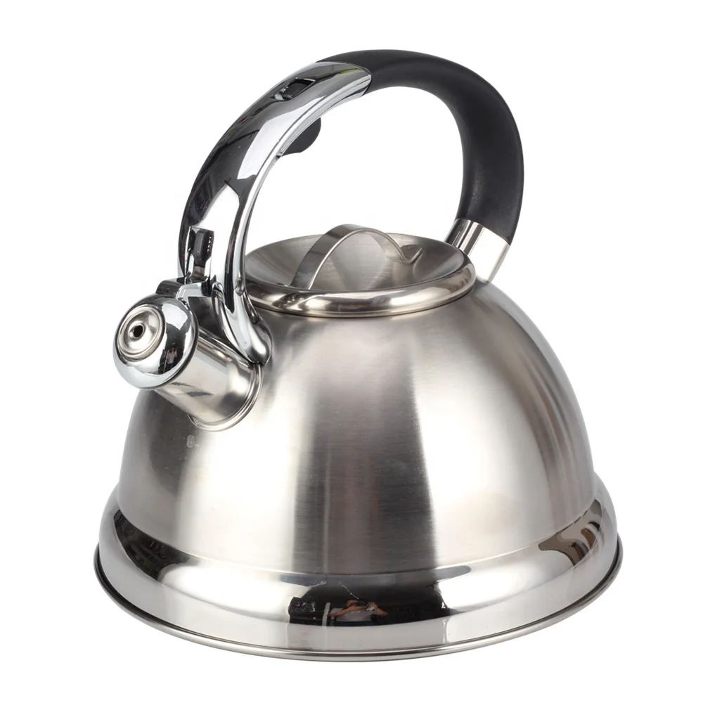 Anti-slip Handle Whistling Kettle for Tea or Coffee 3L Food Grade Stainless Steel Whistling Kettle with Lid
