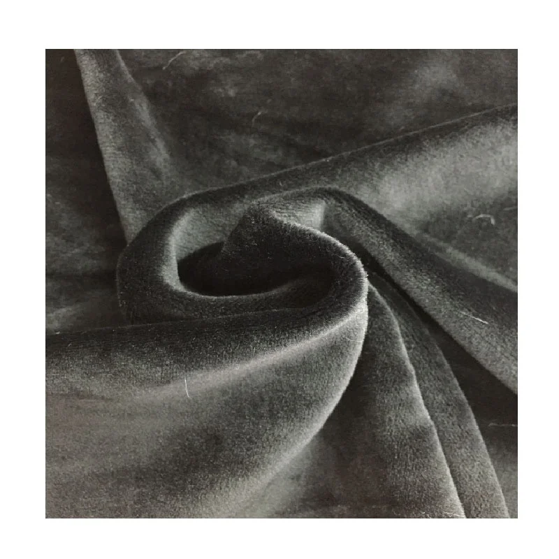 95%Polyester 5%Spandex black elastic super soft 2mm EF Velboa textile fabric