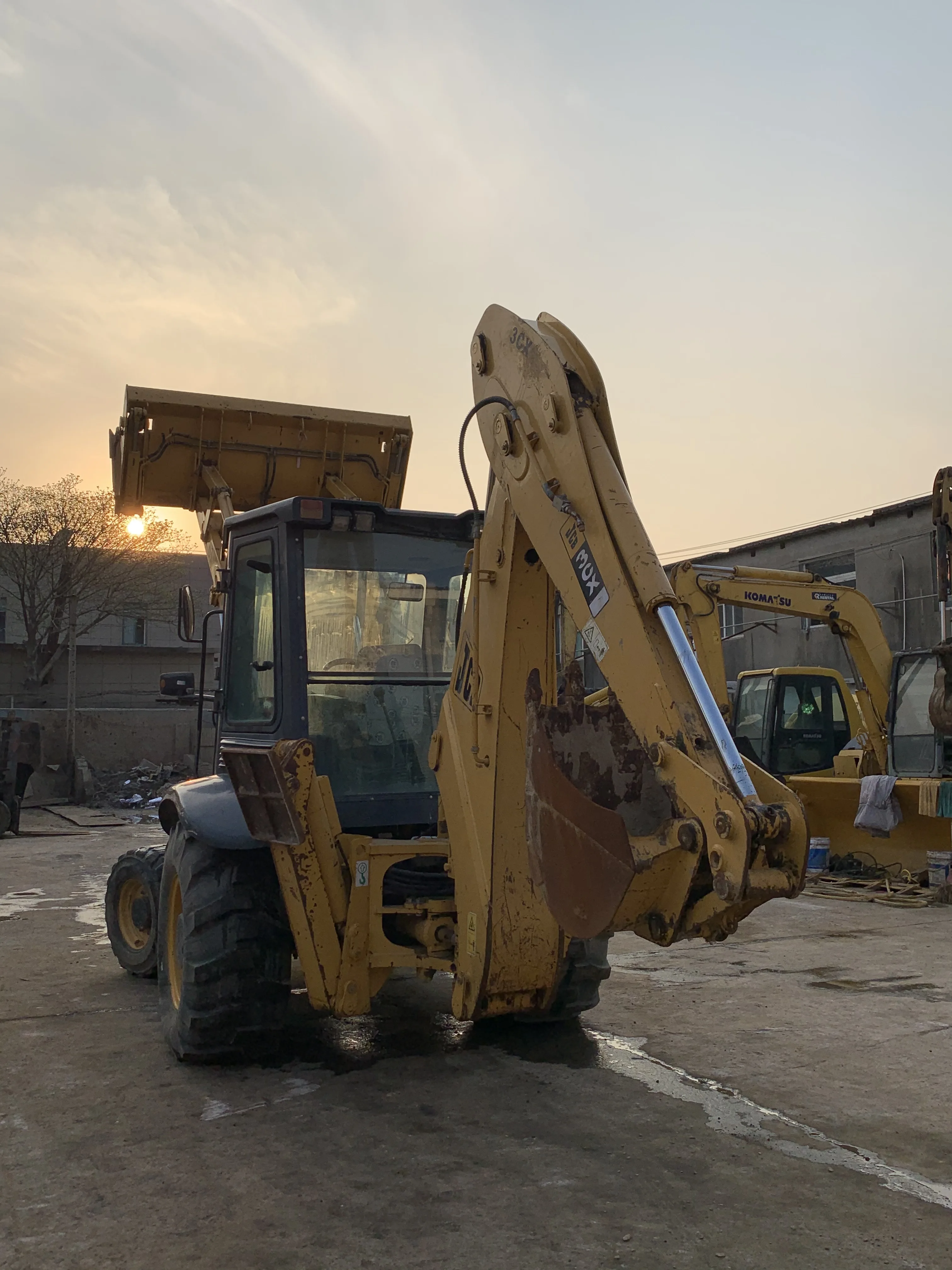 rcm used JCB 3CX With 4 in 1 bucket  used backhoe loader  with cheap price