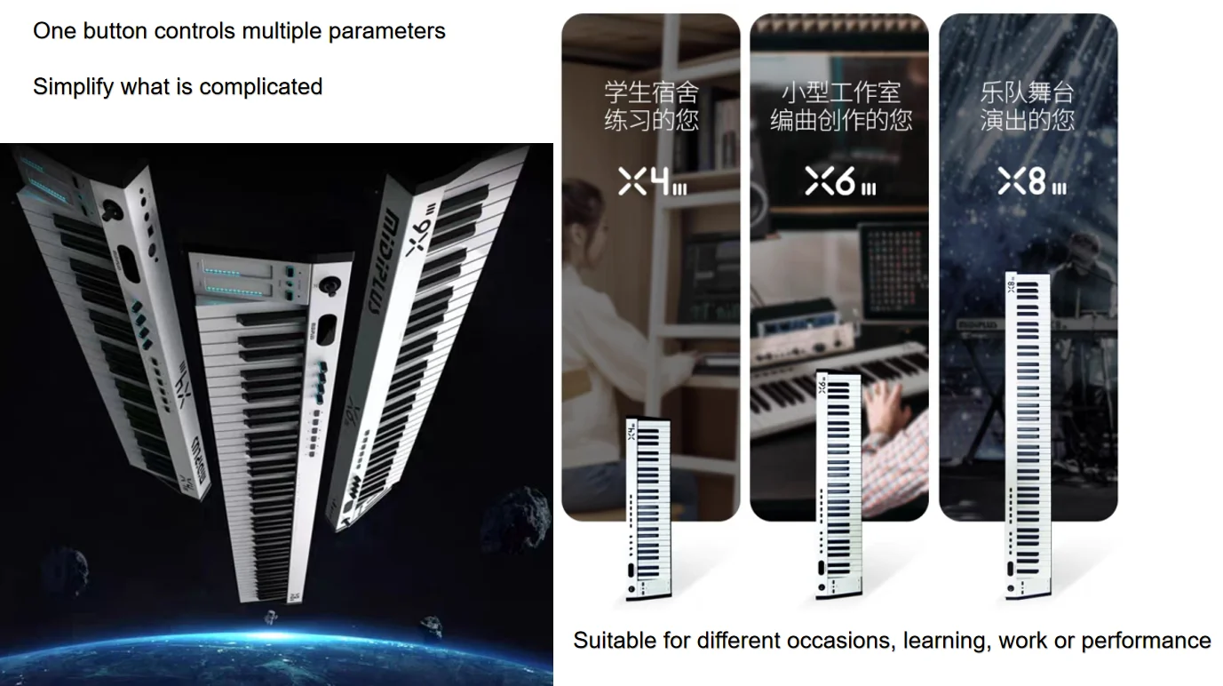 X6III 61 keys  Electronic music controller Keyboard Musical Instruments & Accessories MIDIPLUS