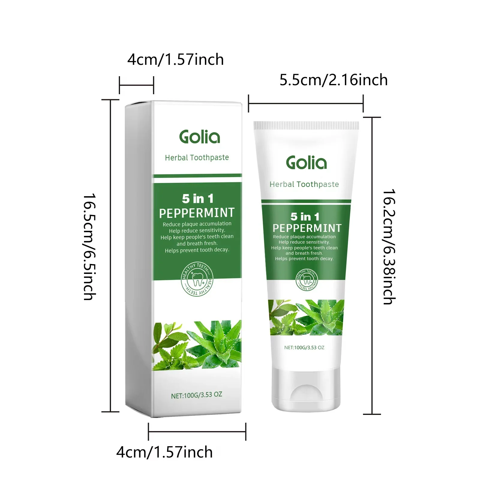 Oral Refreshing Whitening For Sensitive Teeth Natural Herbal Licorice Peppermint Aloe Vera Toothpaste 100ml