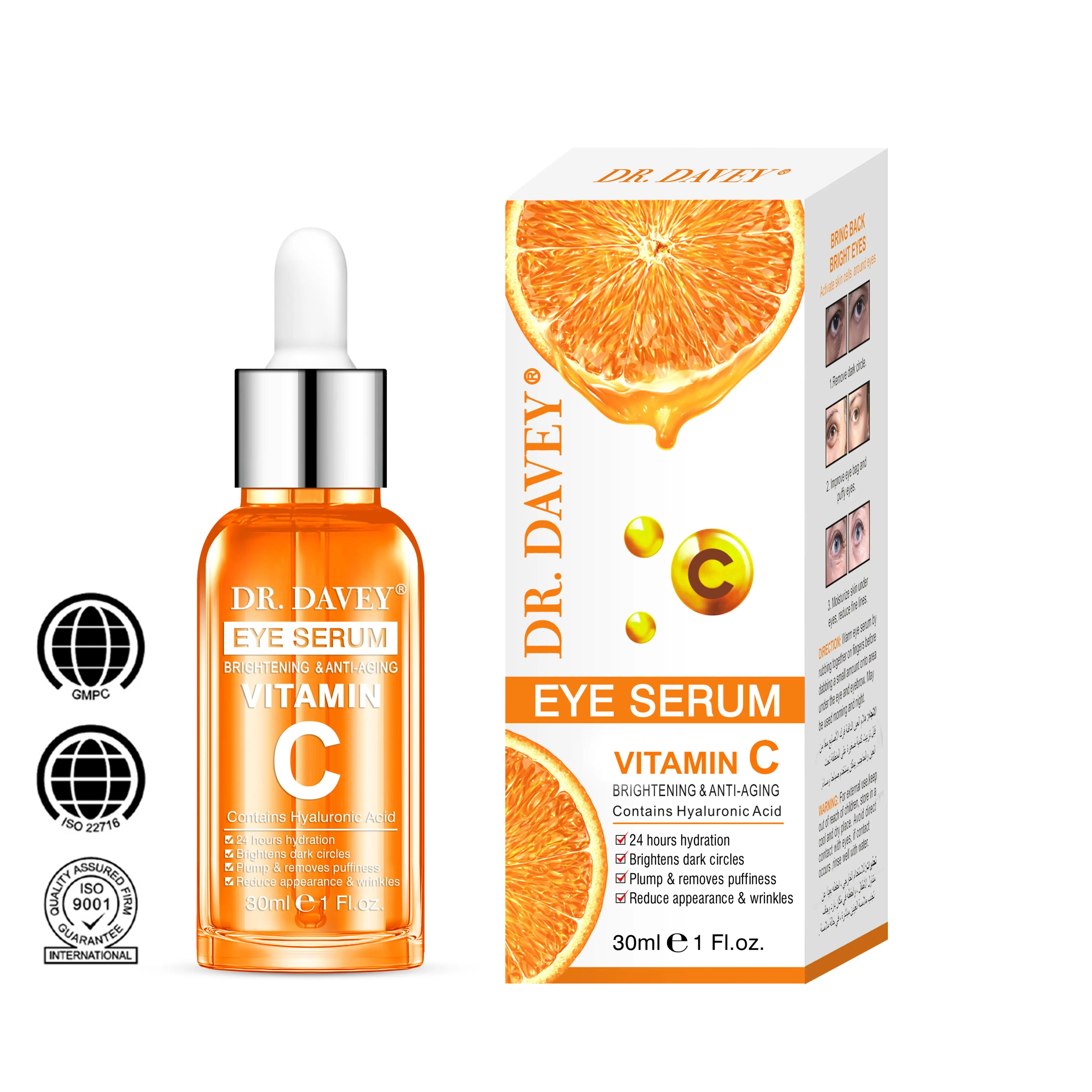 DR.DAVEY  Vitamin C eye  serum   Perfect Moisturizing  brightening Anti-Aging 30ml