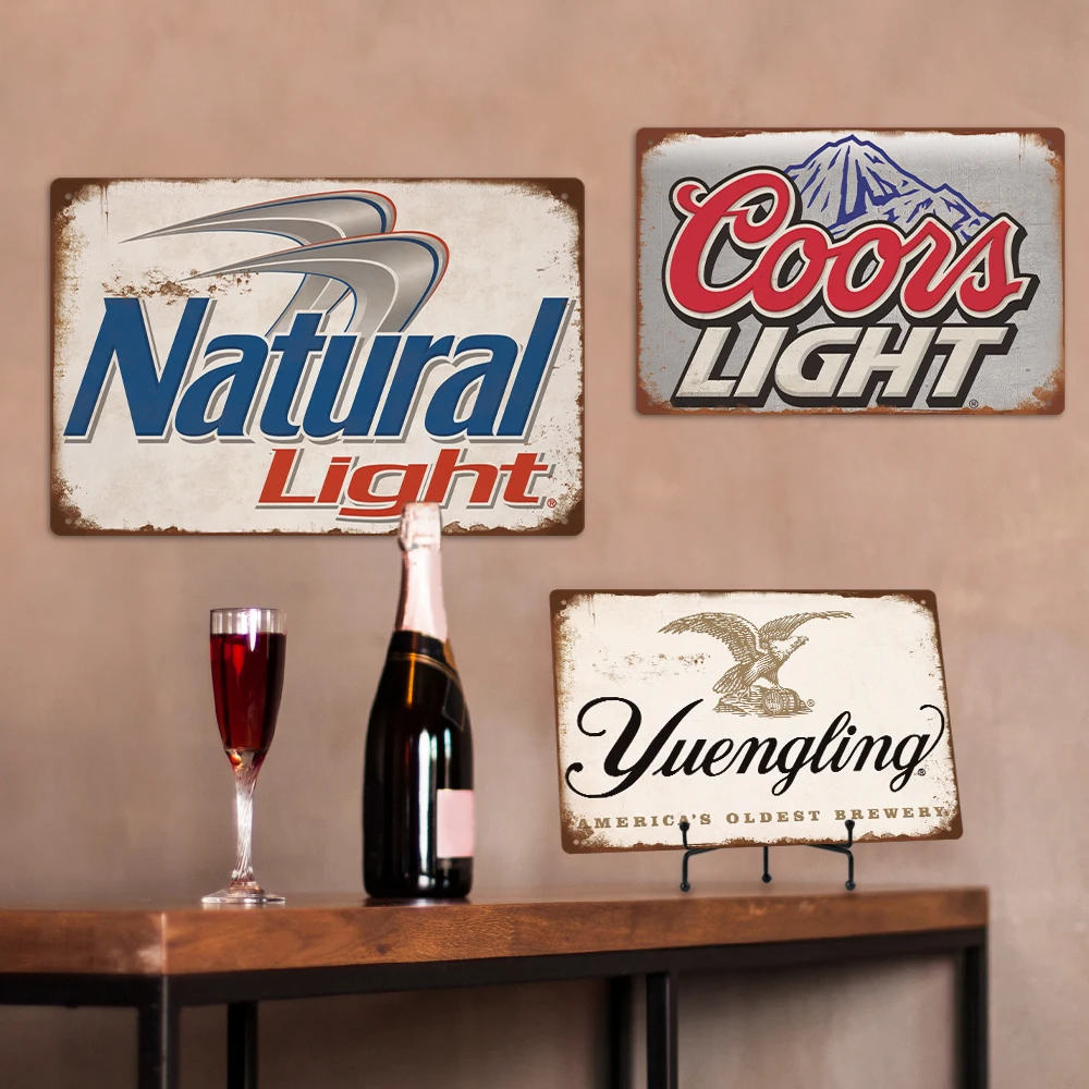 Many Choice Beer Brand Plaque Wholesale Customized Tin Sign Bar Pub Man Cave Decor