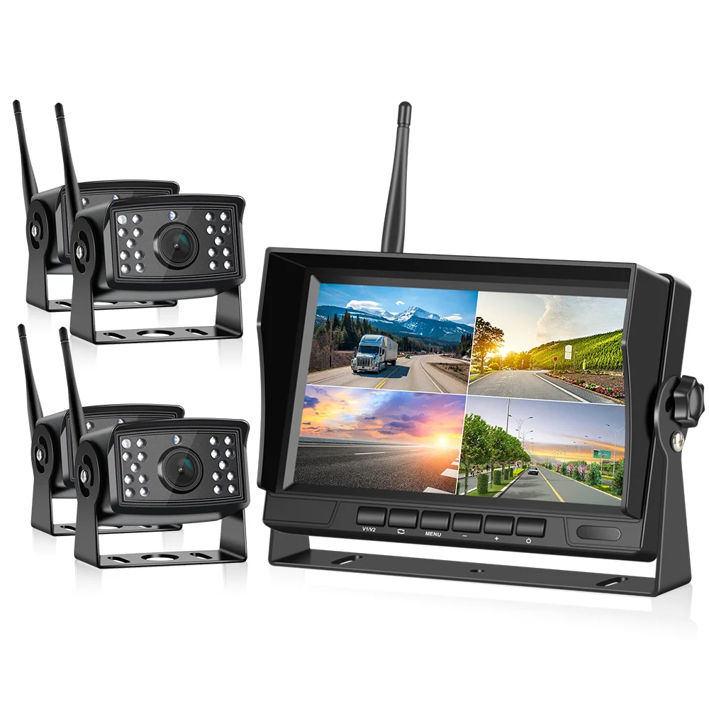 Wireless Backup Camera for Truck Car HD 1080P Rear View Mirror Camera Kit with Digital Signal 7 Inch Monitor