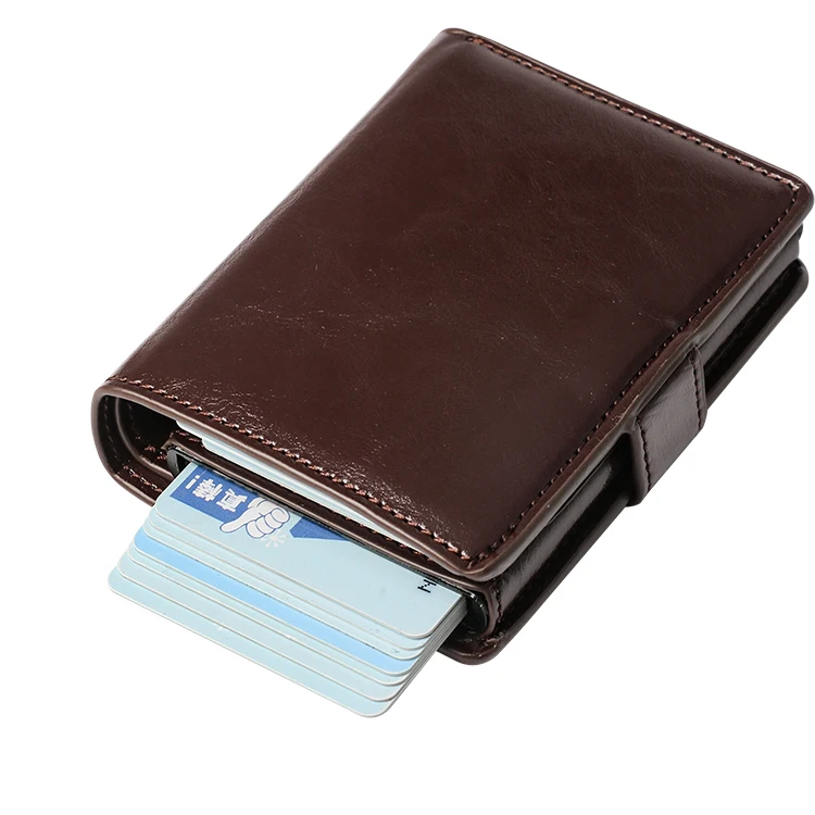 2024 оптовая продажа фабричное производство минималистичный всплывающий кошелек кожаный всплывающий кошелек