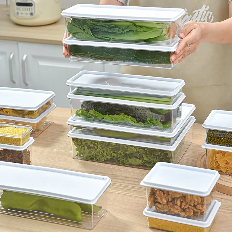 Multi Size Transparent Plastic Leakproof Food Meal Prep Storage Containers For Fridge With Lids Freezer Containers