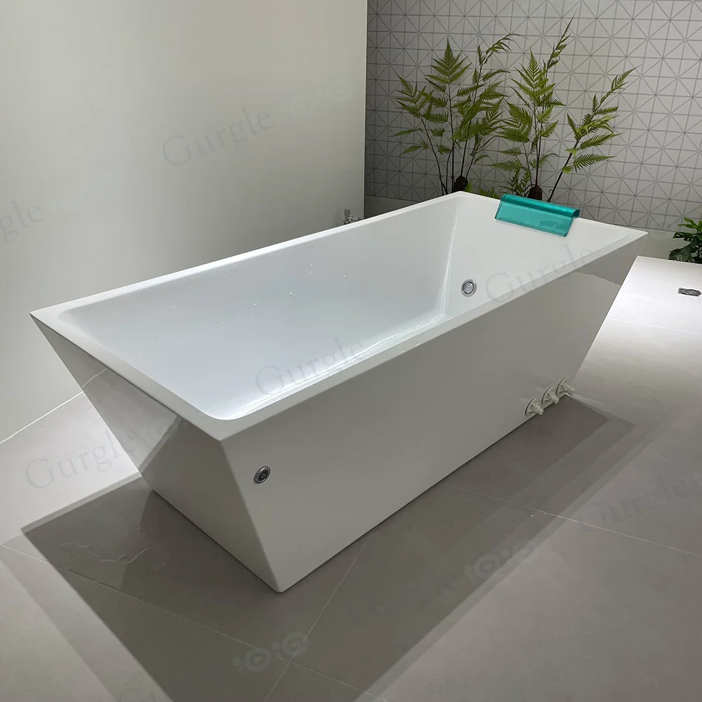 Acrylic Wifi App Control Cold Plunge Tub Athlete Recovery Ice Bath Tub Freestanding Cold Water Bathtub With LED Light