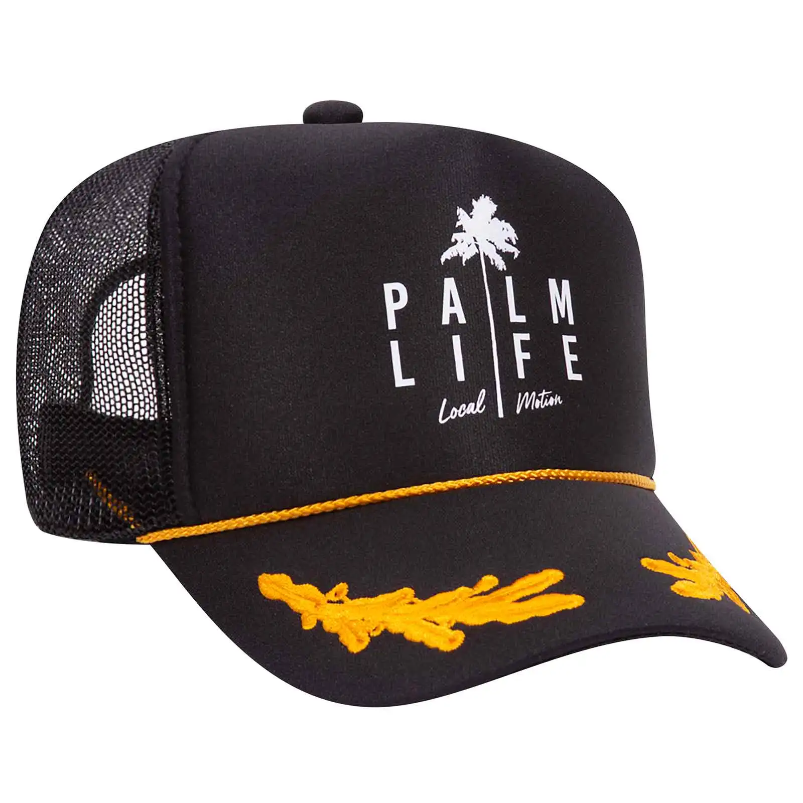 5 Panel High Crown Mesh Back Trucker Hat Solid Color Baseball Cap for Men and Women