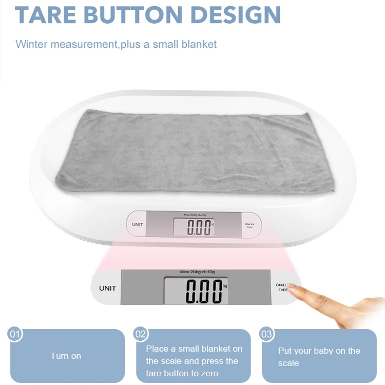 Household 20kg full ABS design digital electronic baby weighing scale