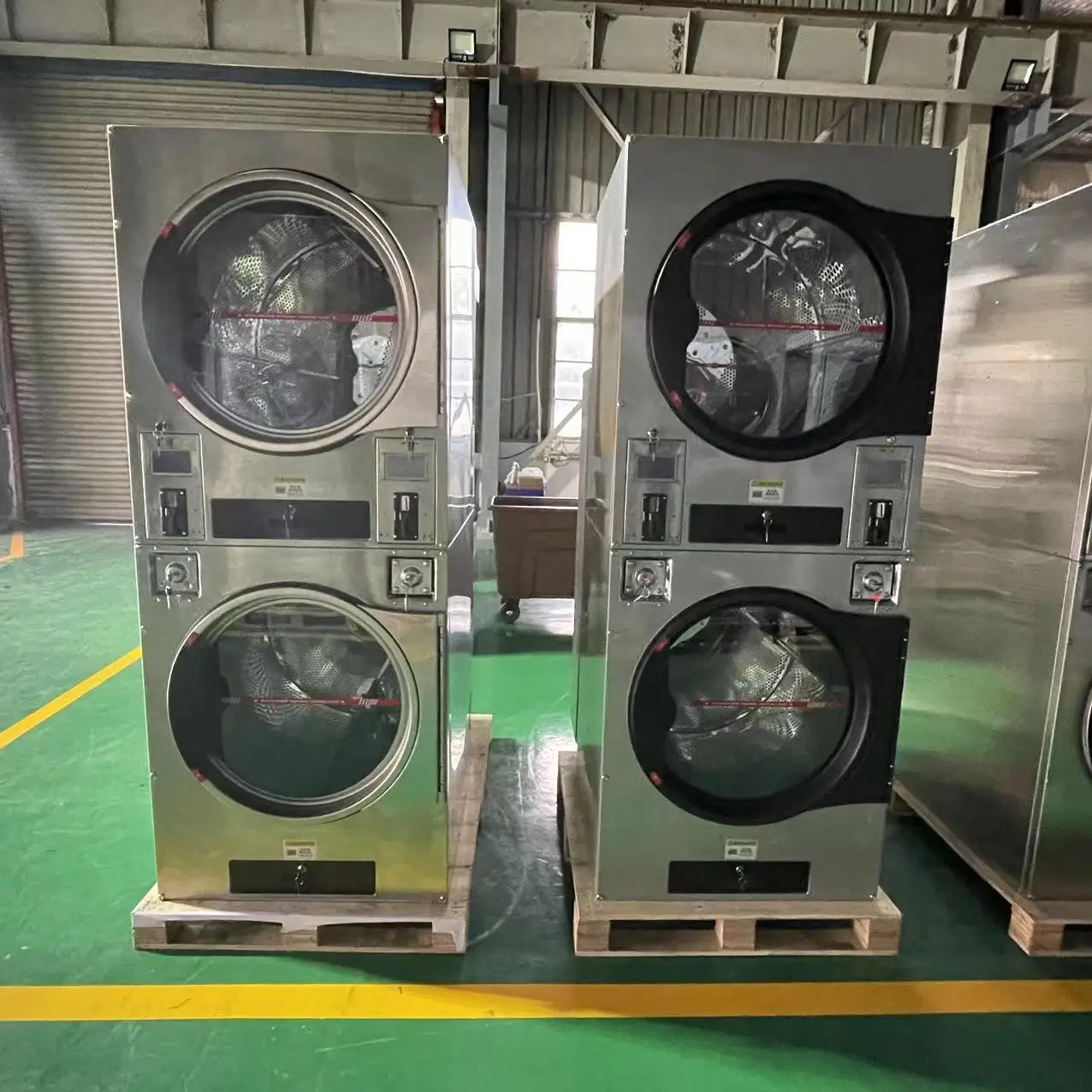 16kg Laundry Dryer Coin Operated and Swipe card style Laundry Machine Stack Dryer