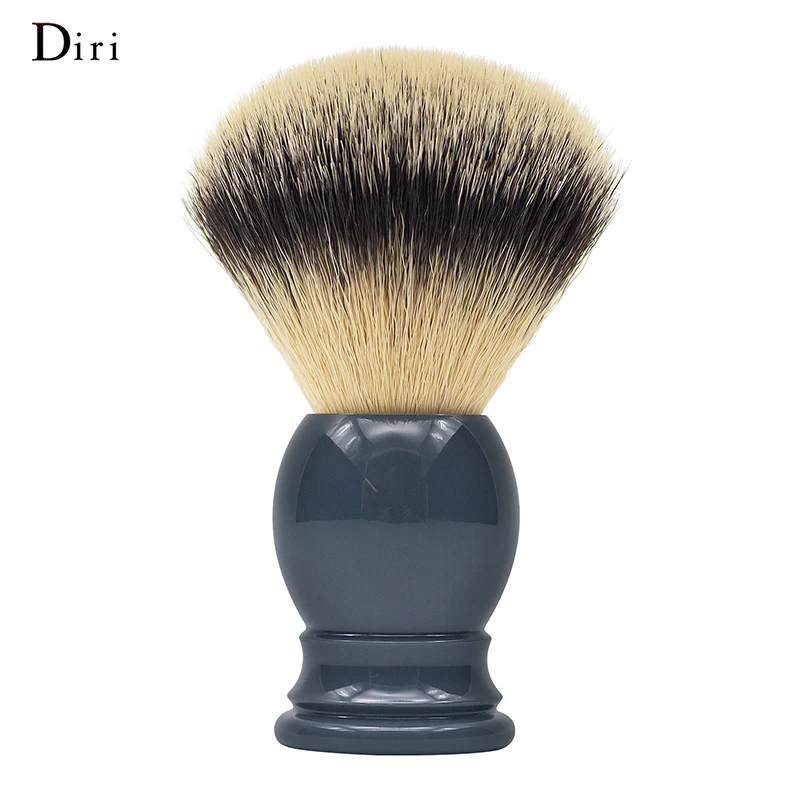 Diri New Synthetic Badger Shaving Brush Durable acrylic Resin Handle Travel Brush