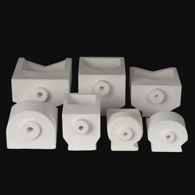 YihuiCasting high temperature ceramic melting crucible for sale ceramic  boat crucible for gold silver copper melting