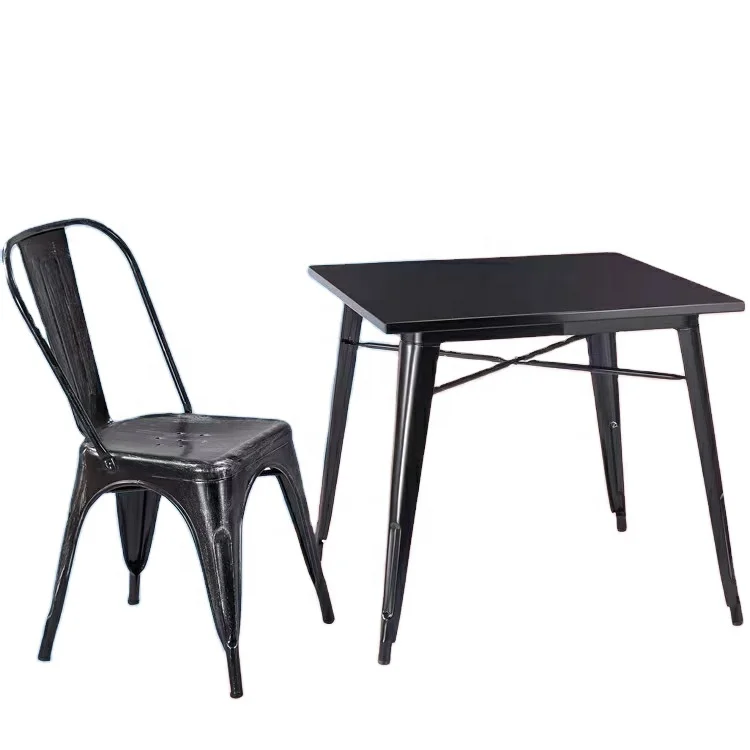 Cheap price bar stool metal chairs industrial restaurant restaurant metal chair and table set