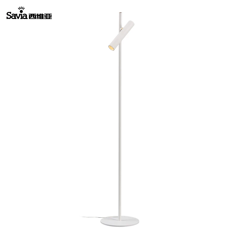 Savia Aluminum Iron LED Floor Lamp Standing Light Reading Modern Adjustable Dimmable For Hotel Bedroom living room
