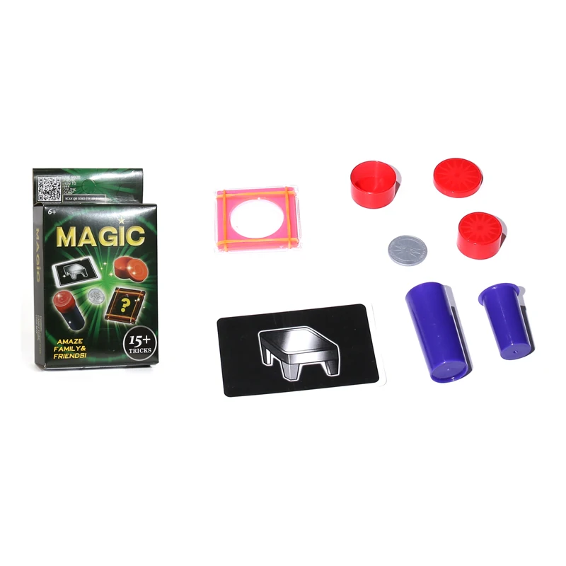 Захватывающие маг более чем 15-летний опыт трюки легко узнать фокусы монета головоломка магический набор для детей