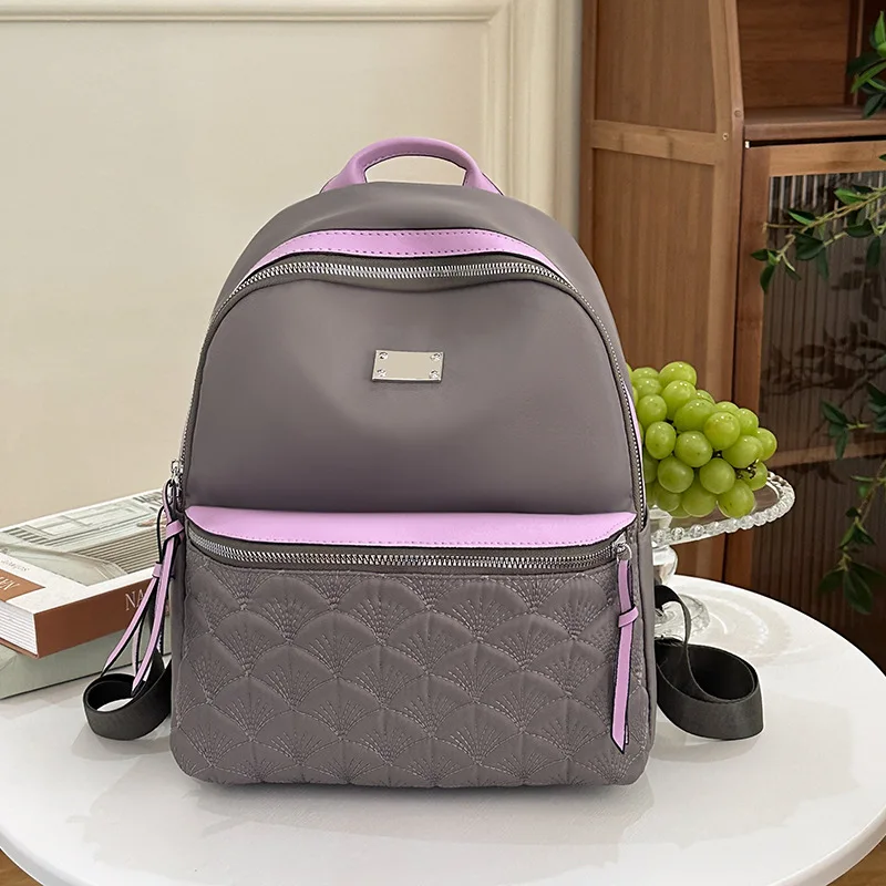 New design nylon waterproof korean style fashion backpack girls school bag
