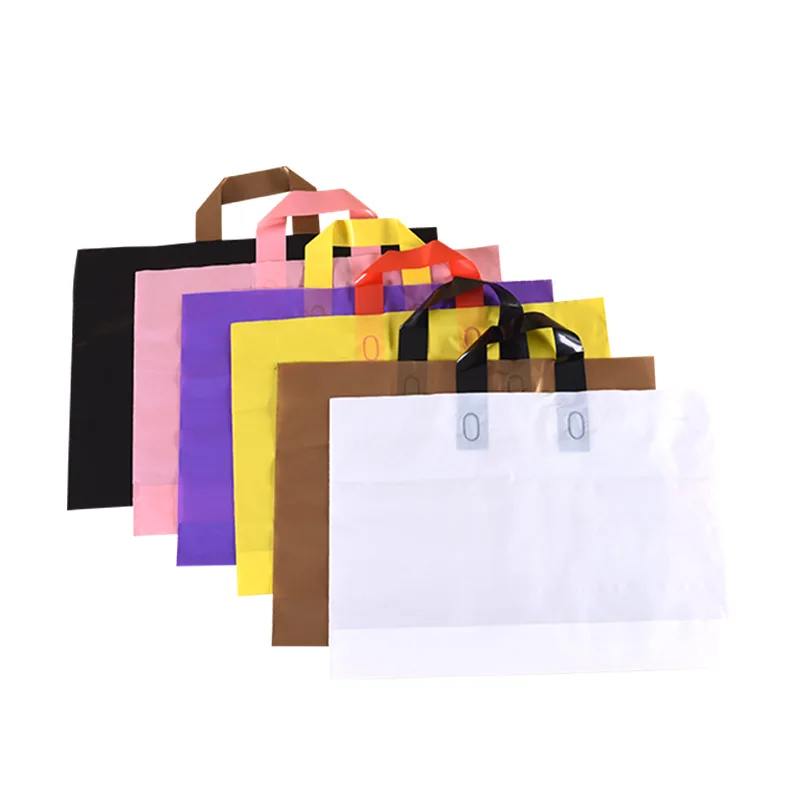 Wholesale clothing shopping pe bags jewelry gift carry plastic packaging  bag custom composite tote plastic bags with logo