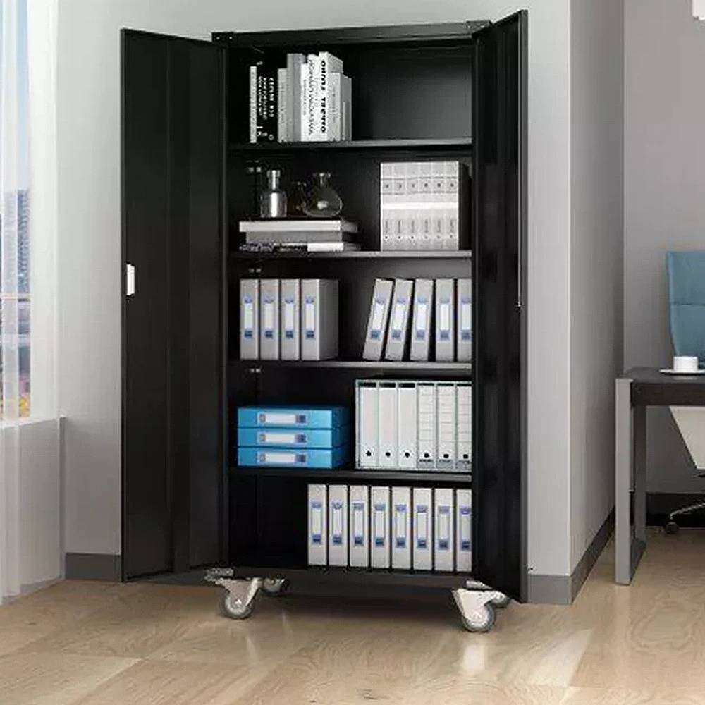 High Quality Modern Design Metal Storage Cupboard Steel Tool Cabinet with Wheels Garage Mobile Tools Metal Locker