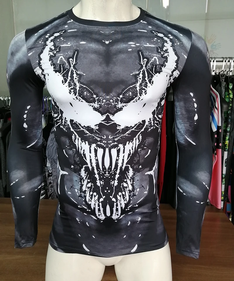Custom Athletic T-shirt Compressed Venom Long Sleeve Shirt