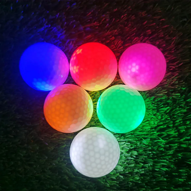 Wholesales Multi Color 2 Piece Bright Led Golf Balls Golf Driving Range Balls
