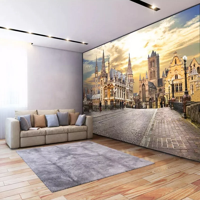 City Wallpapers Self-adhesive Living Room Wallpaper Night Club Wallpaper