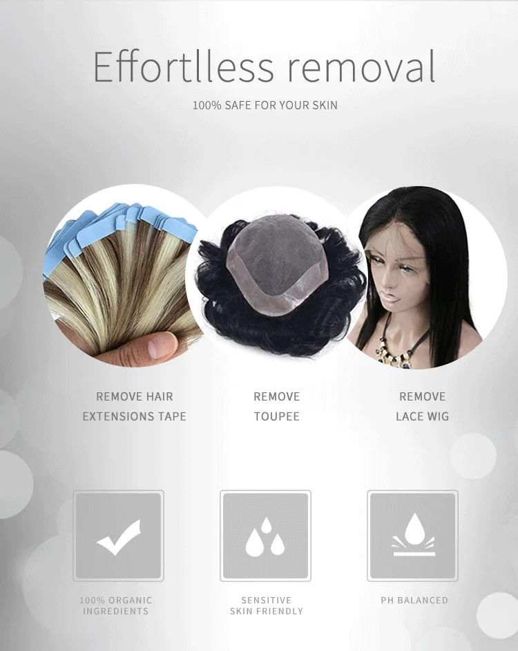 Lace Wig Glue Remover Hair Glue Adhesive Bond Remover For Lace Wig Glue and Hair Extensions Tape Easy Remove and Edge Safe