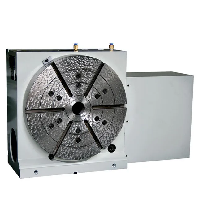 
famous brand 8 inch Hor.&Vert.4th axis tilting motorized welding CNC index Rotary Table milling machine 