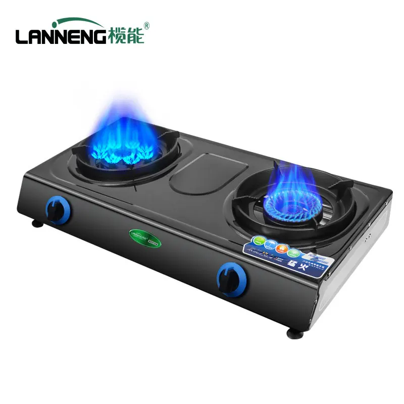 Cooking Appliances 2 burner Home Use Table Cooktop Kitchen Stove Biogas
