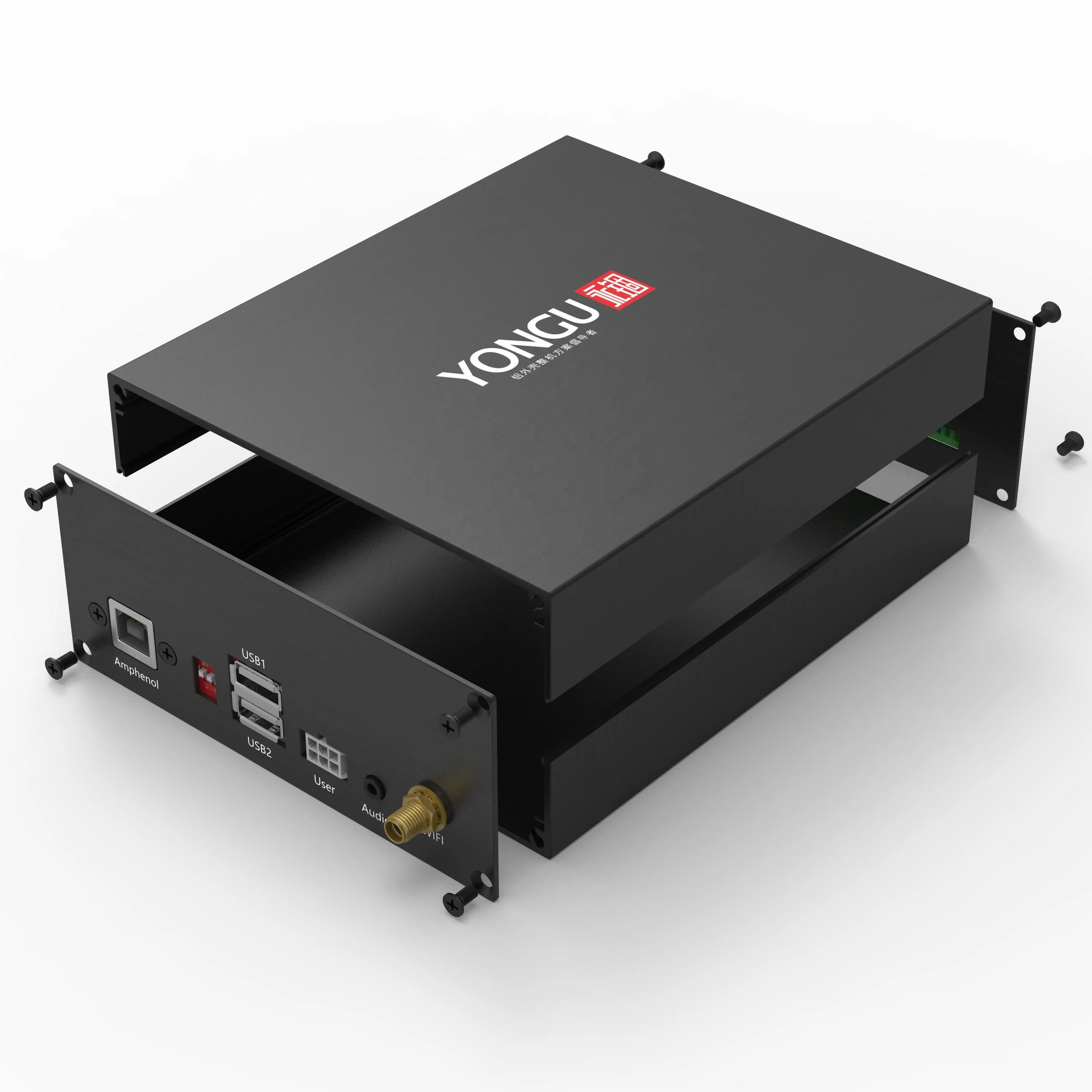 
YONGU 125*51-150mm Customized OEM Aluminum Extrusion enclosure 