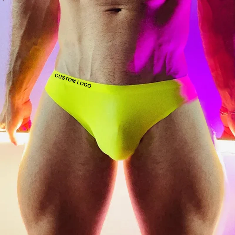 Men Seamless Ice Silk Boxer Briefs custom logo from manufacturer