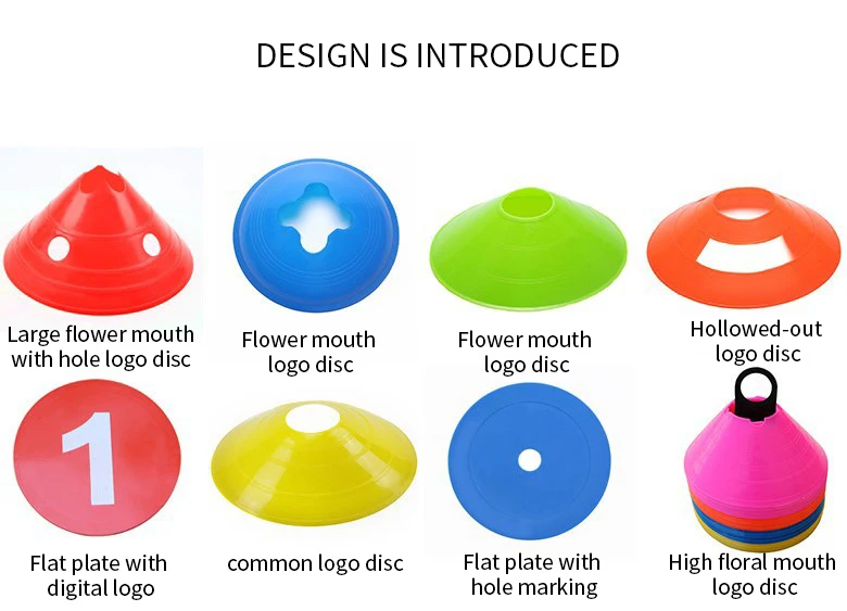 Custom Sports Soccer Cones Training Equipment Set Of 10 Field Cone Markers Agility Cones For Sports