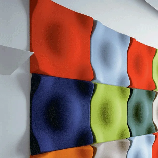 Customizable 3D Polyester Fiber Acoustic Wall Panel Decoration Sound Absorbing Panel Soundproof Theater Home Recording Studio