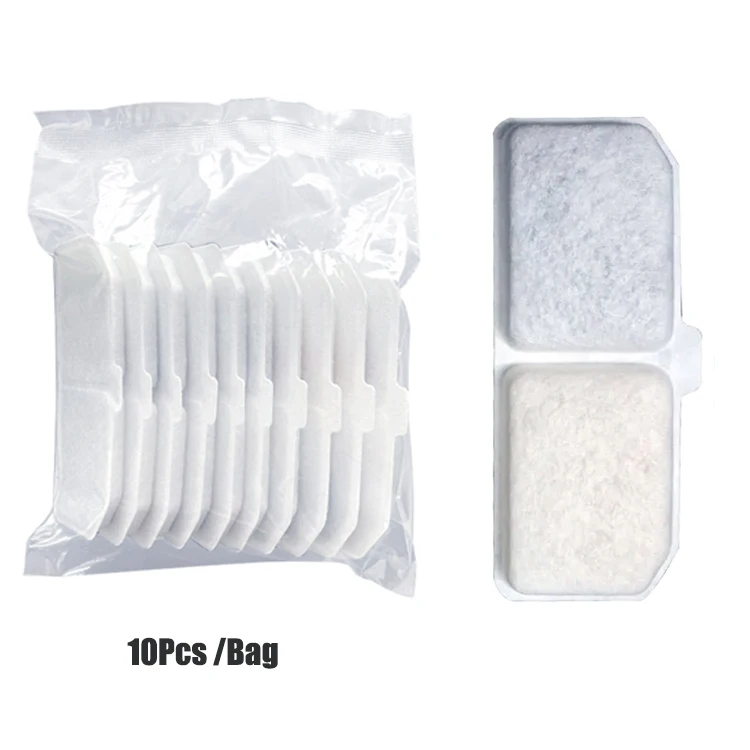 10pcs/Bag Pet Water Dispenser Purifier Replacement Filter Activated Carbon Filter Element For Dog Cat Drinking Fountain
