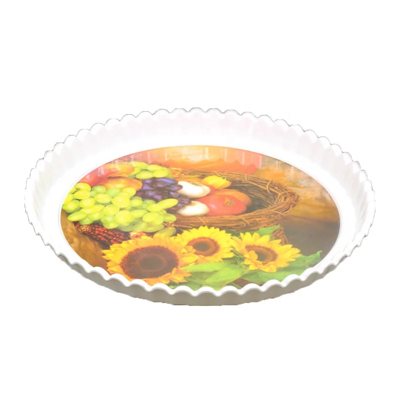 Wholesale Good Quality European Tray Hotel Room Service Coffee Tea Fruit Melamine Trays Big Size