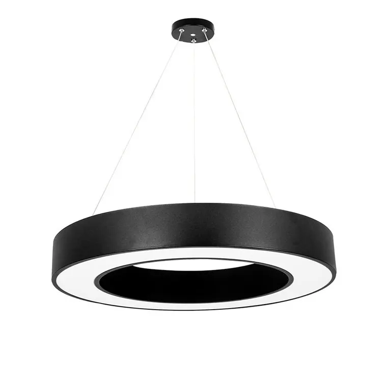 Diameter 800mm Black Housing 50W Gallery Commercial Lighting Studio Round Pendant Lamp