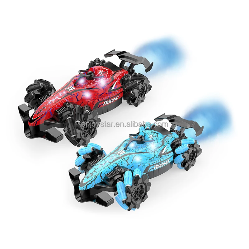 ENJOYSTAR 2024 MultiFunction High Speed Sport RC Car Toys 4WD LED Stunt Remote Control Racing Car With Tail Spray