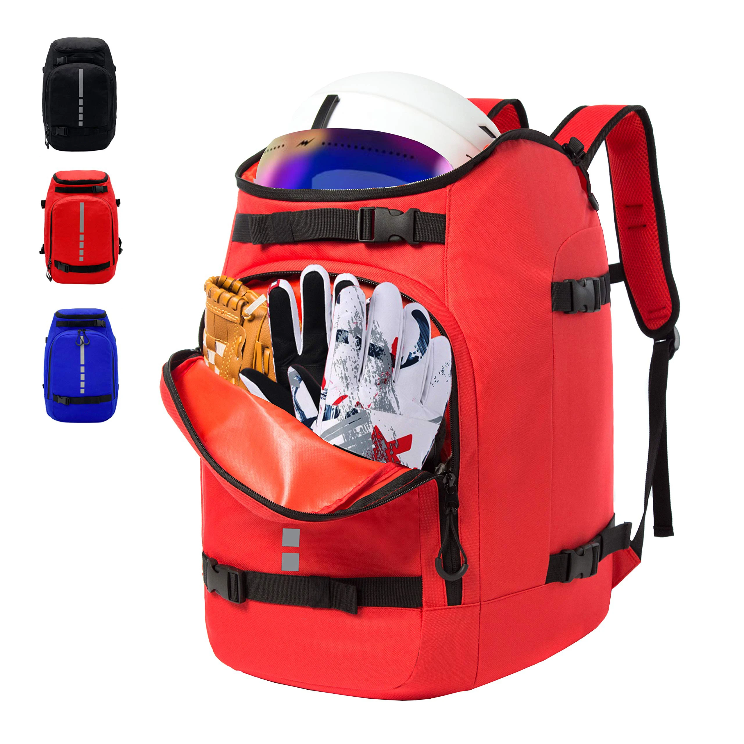 Ski Boot Bag, Ski and Ski Boot Travel Backpack, 50L Large Capacity can Accommodate Ski Helmet