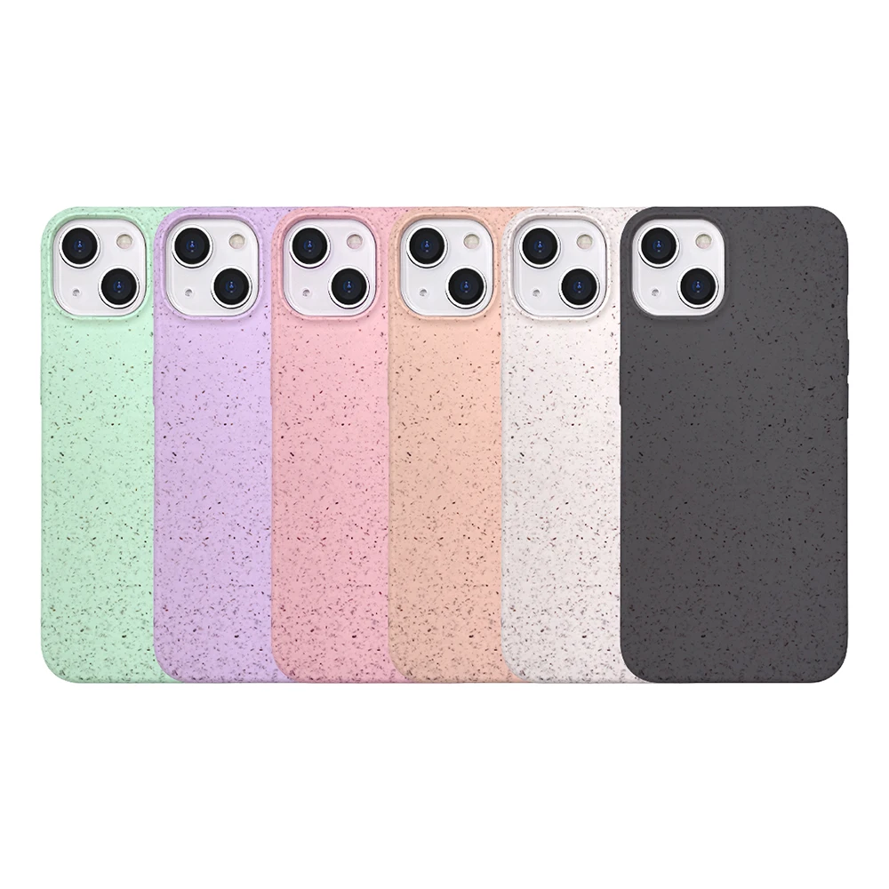 Tenchen Wheat strew Bamboo fiber Biodegradable Phone Case Cover for iPhone