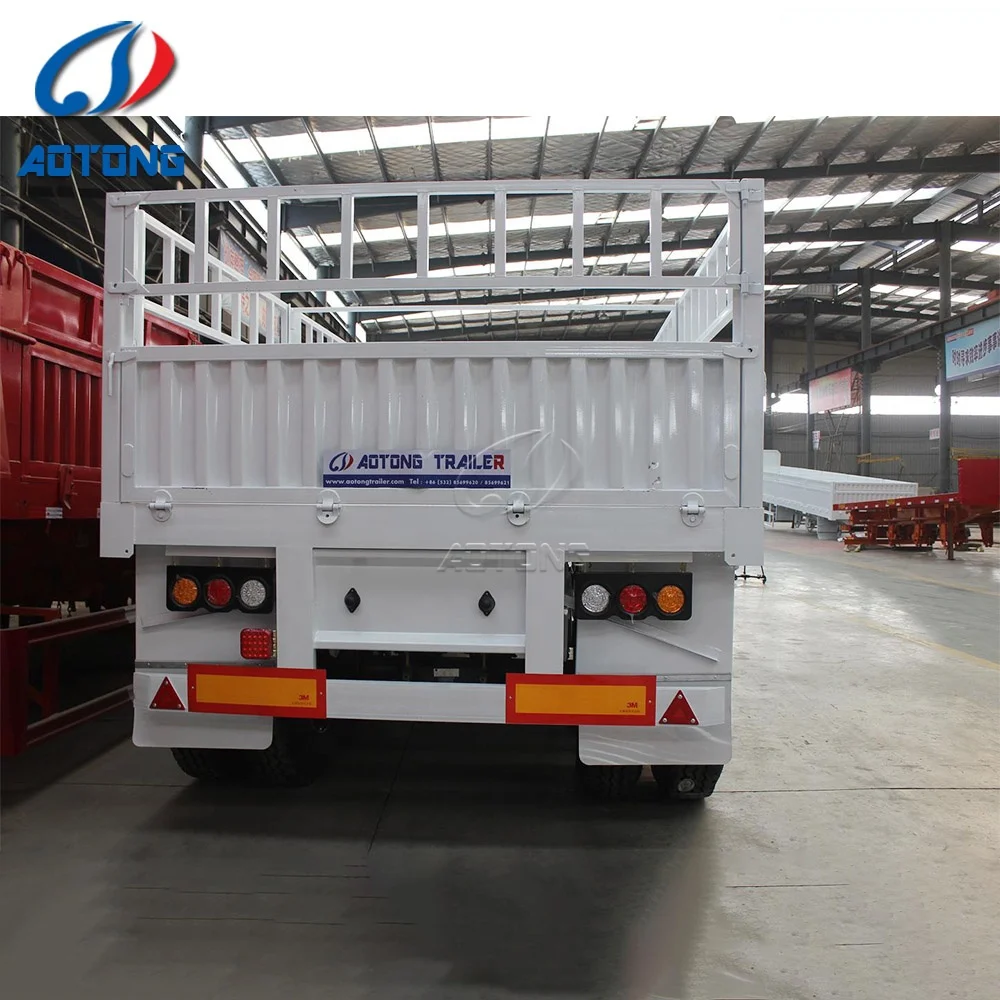 Full farm trailer/ China Factory Good Quality 2/3 Axle Dump Draw Bar Trailer Full Trailer