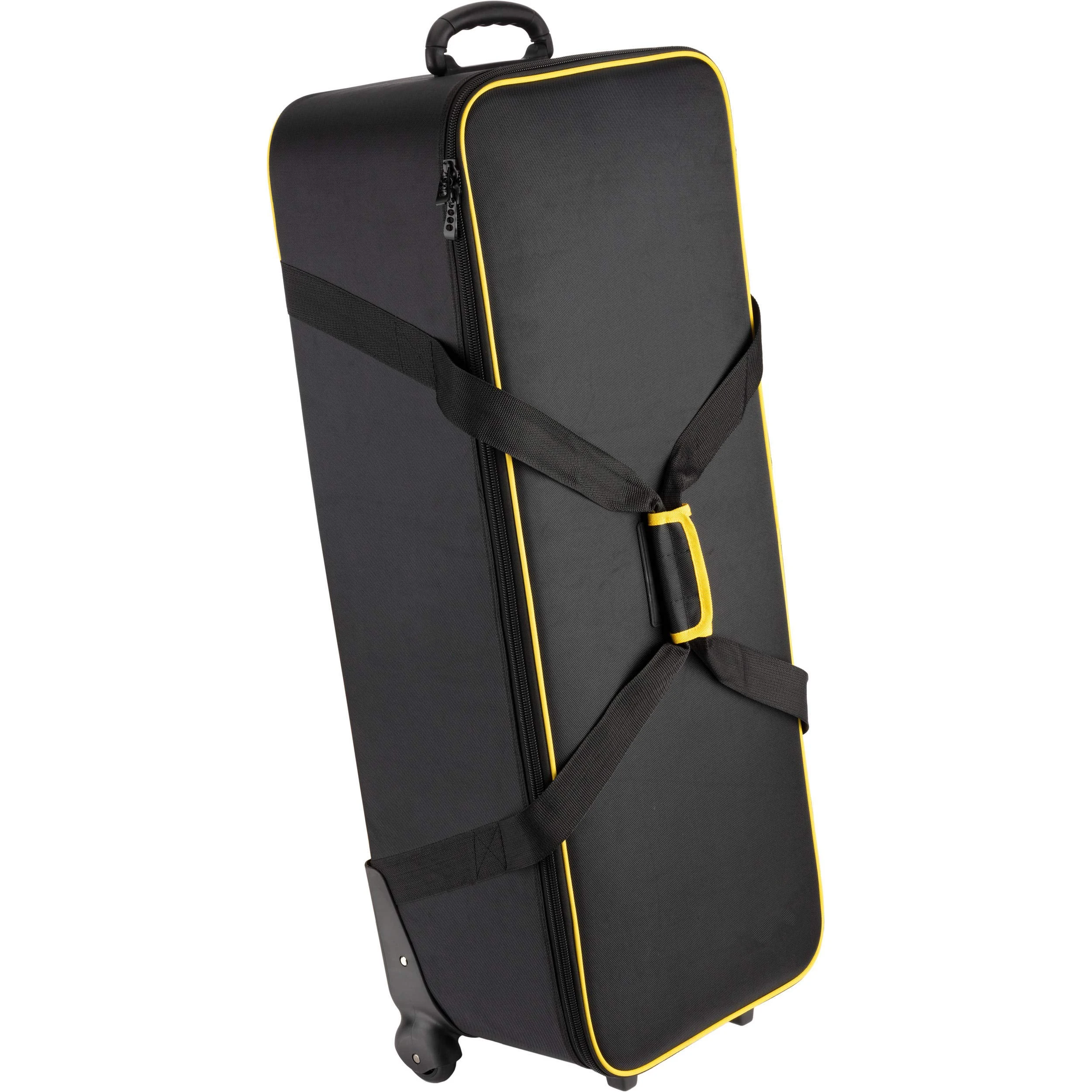 3 Monolights Adjustable Dividers Large Mesh Pocket Protect Black Impact LKB-R2 Light Kit Camera Wheels Roller Bag