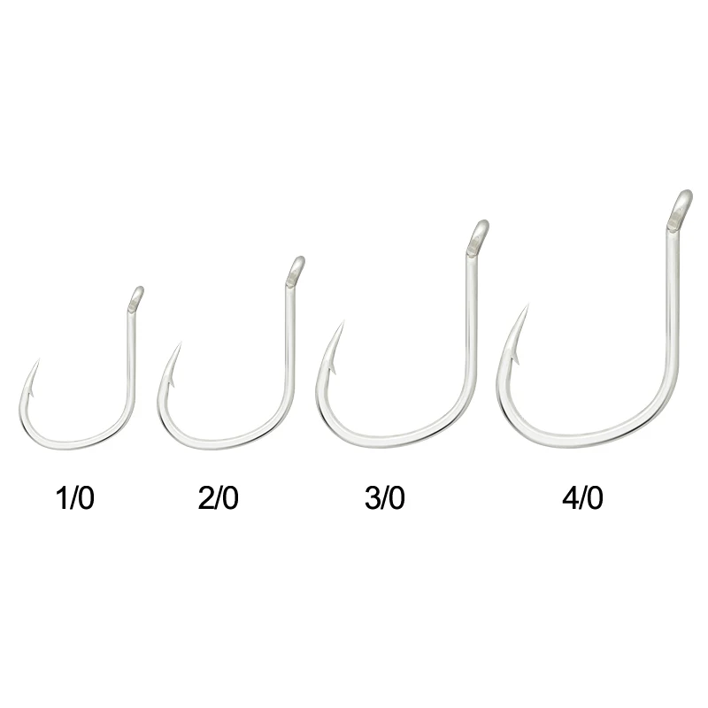 PIKE 30E 1/0 2/0 3/0 4/0 Naked hook High Carbon Steel Casting Jig Hook PIKE Hook Slow Jigging Fall