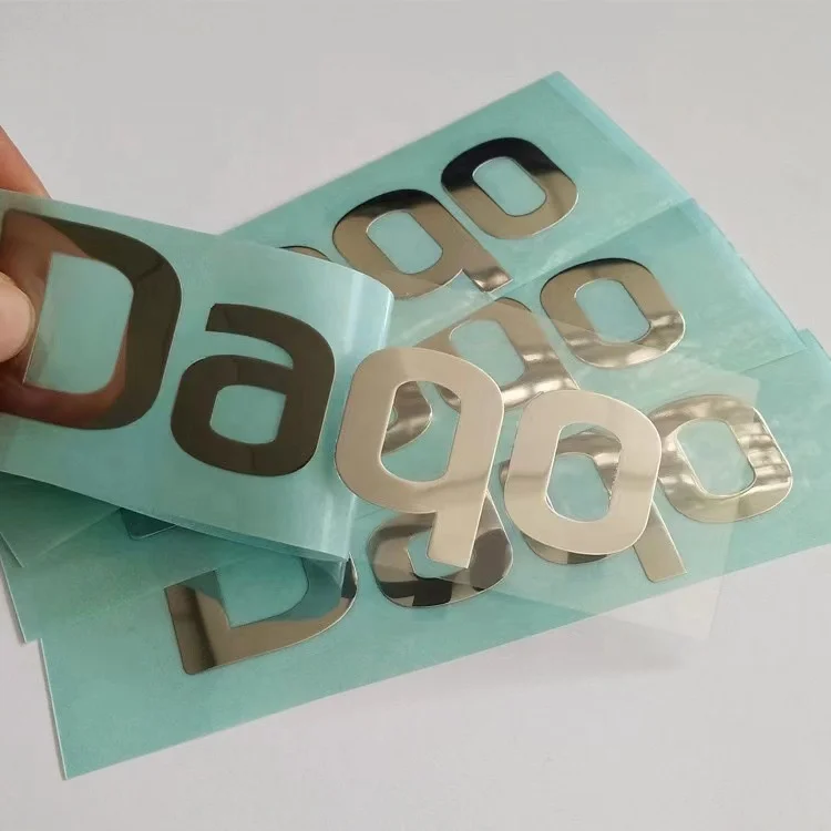 Custom 3d chrome logo sticker aluminum foil sticker logo metal personalized nickel label